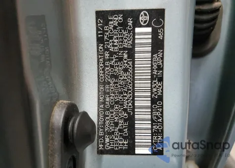 2013 Toyota Prius from USA, damaged, VIN JTDKN3DU6D5556041